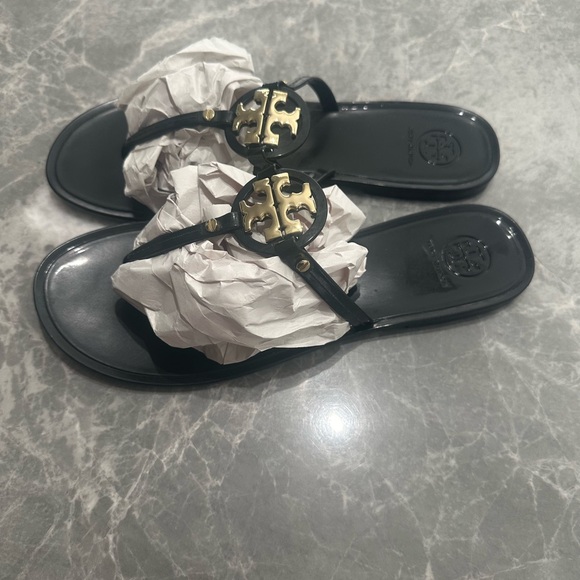Tory Burch - Mini Miller Jelly Sandals - Black Size 10M - Never Worn - Picture 4 of 5